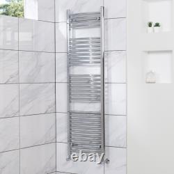 Radiateur sèche-serviettes incurvé chromé de salle de bains design