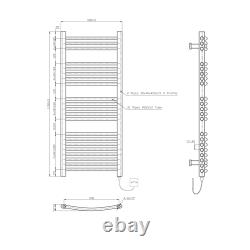 Radiateur sèche-serviettes incurvé électrique prérempli pour salle de bain