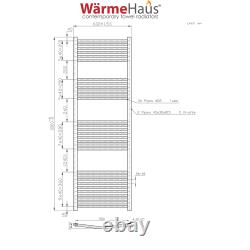 Radiateur sèche-serviettes moderne courbé droit chauffé pour salle de bain, échelle blanche