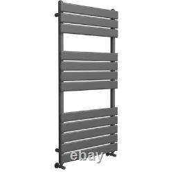 Radiateur sèche-serviettes mural design moderne à panneaux plats anthracite pour salle de bain