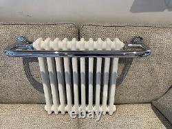 Radiateur sèche-serviettes mural traditionnel Bromley en chrome et blanc