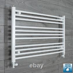 Radiateur sèche-serviettes plat blanc chauffant 600 mm de hauteur 900 mm de largeur pour salle de bain et cuisine