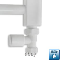 Radiateur sèche-serviettes plat blanc chauffant 600 mm de hauteur 900 mm de largeur pour salle de bain et cuisine