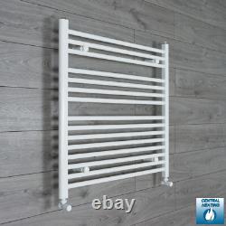 Radiateur sèche-serviettes plat blanc chauffant 800 mm de haut 700 mm de large pour salle de bain cuisine