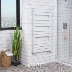 Radiateur sèche-serviettes plat design pour salle de bain 1200 x 600 mm blanc