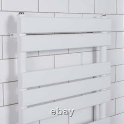 Radiateur sèche-serviettes plat design pour salle de bain 1200 x 600 mm blanc