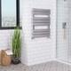 Radiateur S&egrave;che-serviettes Plat Design Pour Salle De Bain 800 X 600 Mm Chrom&eacute;