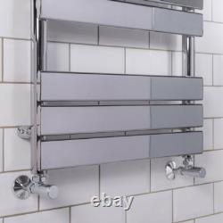 Radiateur sèche-serviettes plat design pour salle de bain 800 x 600 mm chromé