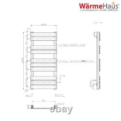 Radiateur sèche-serviettes plat minimaliste pour salle de bain, gris sable, 1000 x 450 mm