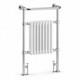 Radiateur S&egrave;che-serviettes Traditionnel Chauffant Blanc &agrave; Colonnes Chrom&eacute;es 957 X 578 Mm Pour Salle De Bain