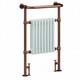 Radiateur S&egrave;che-serviettes Traditionnel Chauffant Blanc Colonne Cuivre Bross&eacute; 957x578 Mm