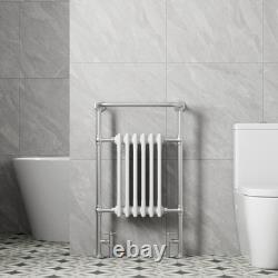 Radiateur sèche-serviettes traditionnel de style victorien pour salle de bains, blanc, 952 x 568 mm