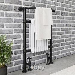Radiateur sèche-serviettes traditionnel noir et blanc chauffé 952 x 659mm BeBa 28292