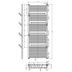 Radiateur sèche-serviettes vertical échelle chauffant 7 couleurs 1510x550