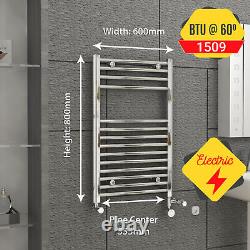 Radiateur serviette chauffant de salle de bain droit en chrome échelle - Toutes tailles