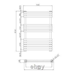 Radiateur vertical traditionnel pour salle de bain, sèche-serviettes chauffant blanc de 500mm de largeur