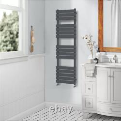 Radiateurs de chauffage à panneaux plats de conception verticale et horizontale en gris mat avec porte-serviettes