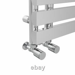 Radiateurs de salle de bain en chrome à design plat, chauffants avec porte-serviettes chauffant