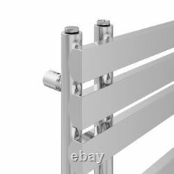 Radiateurs de salle de bain en chrome à design plat, chauffants avec porte-serviettes chauffant