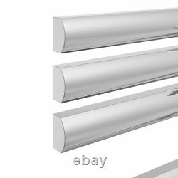 Radiateurs de salle de bain en chrome à design plat, chauffants avec porte-serviettes chauffant