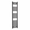 Radiateurs &eacute;l&eacute;gants 400x1800 Mm Porte-serviettes Chauffant Noir 1778 Btu Mural