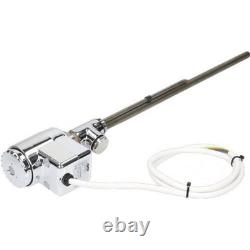 Rail à serviettes chauffant dual fuel thermostatique plat chrome 1200 x 500 mm 12 barres mural