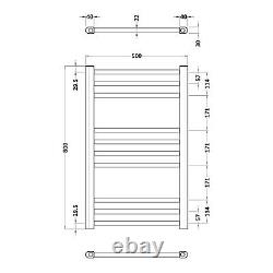 Rails chauffants muraux Hudson Reed Lorica en laiton brossé moderne