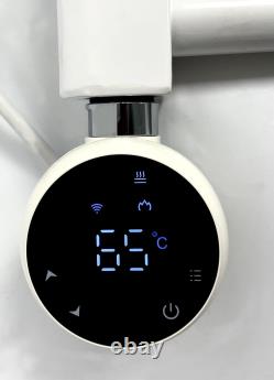 Rails chauffants plats électriques blancs York contrôlés par WiFi intelligents