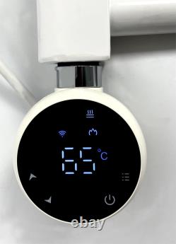 Rails chauffants plats électriques blancs York contrôlés par WiFi intelligents