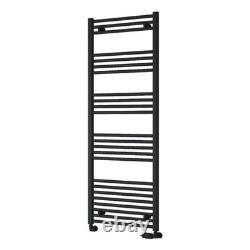 Reina Capo Porte-serviettes chauffant de salle de bains noir mat radiateur 1600x600 en acier doux