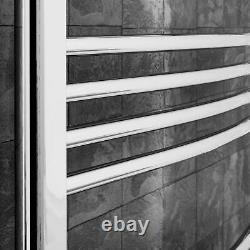 Salle de bain moderne 1600 x 450mm Radiateur sèche-serviettes chauffant Courbé Chrome 22 Barres