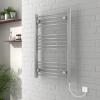 Sèche-serviette électrique Chromé De Salle De Bains Avec échelle Chauffante Radiateur Thermostatique