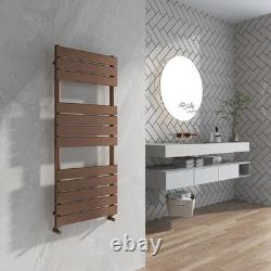 Sèche-serviettes chauffant 1200 x 500 mm finition bronze brossé 12 barres style moderne
