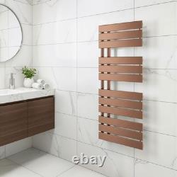 Sèche-serviettes chauffant bronze décalé, radiateur de salle de bains design moderne 1080 x 550 mm