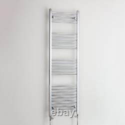 Sèche-serviettes chauffant chromé 500x1600 mm bi-énergie 1414 BTU salle de bain CH électrique Royaume-Uni