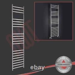 Sèche-serviettes chauffant poli en acier inoxydable, radiateur 350 mm (l) x 1600 mm (h), 1661 BTU