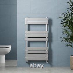 Sèche-serviettes chauffant pour salle de bain moderne 950x500mm, radiateur central plat en chrome