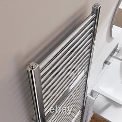 Sèche-serviettes chauffant pour salle de bain, radiateur échelle droit chromé, 1200x500