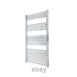 Sèche-serviettes chauffant radiateur chromé DROIT 600 mm (l) x 1400 mm (h) 2661 BTU