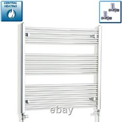 Sèche-serviettes chromé 900x800 mm échelle 1133 BTU chauffage central UK