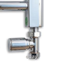 Sèche-serviettes chromé 900x800 mm échelle 1133 BTU chauffage central UK