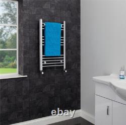 Sèche-serviettes design plat chromé à double alimentation, manuel et électrique, 1200x600