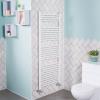 Sèche-serviettes Droit Blanc Chauffant Radiateur échelle Moderne Pour Salle De Bains