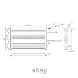 Sèche-serviettes droit chromé Eastbrook Wendover 41.0244 600 × 1000 mm