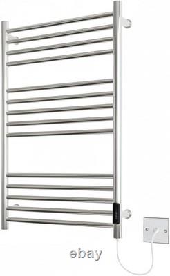 Sèche-serviettes électrique chauffant Siena en acier inoxydable 500 mm l x 720 mm H