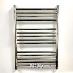 Sèche-serviettes électrique chauffant Siena en acier inoxydable 500 mm l x 720 mm H