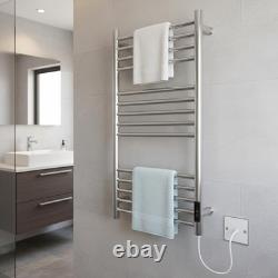 Sèche-serviettes électrique chauffant Siena en acier inoxydable 500 mm l x 720 mm H
