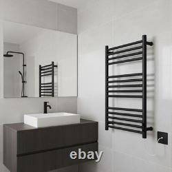 Sèche-serviettes électrique chauffant Siena noir 300 mm l x 720 mm H acier inoxydable, mat
