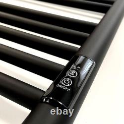 Sèche-serviettes électrique chauffant Siena noir 300 mm l x 720 mm H acier inoxydable, mat