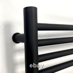 Sèche-serviettes électrique chauffant Siena noir 300 mm l x 720 mm H acier inoxydable, mat